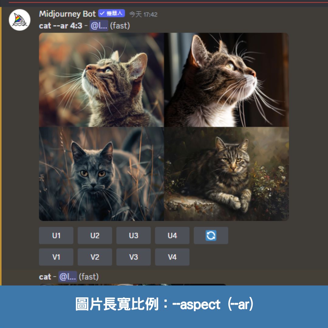 圖片長寬比例:--aspect (--ar)
