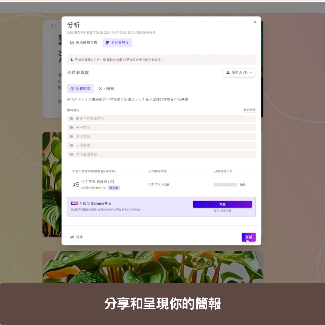 第五步:分享和呈現你的簡報
