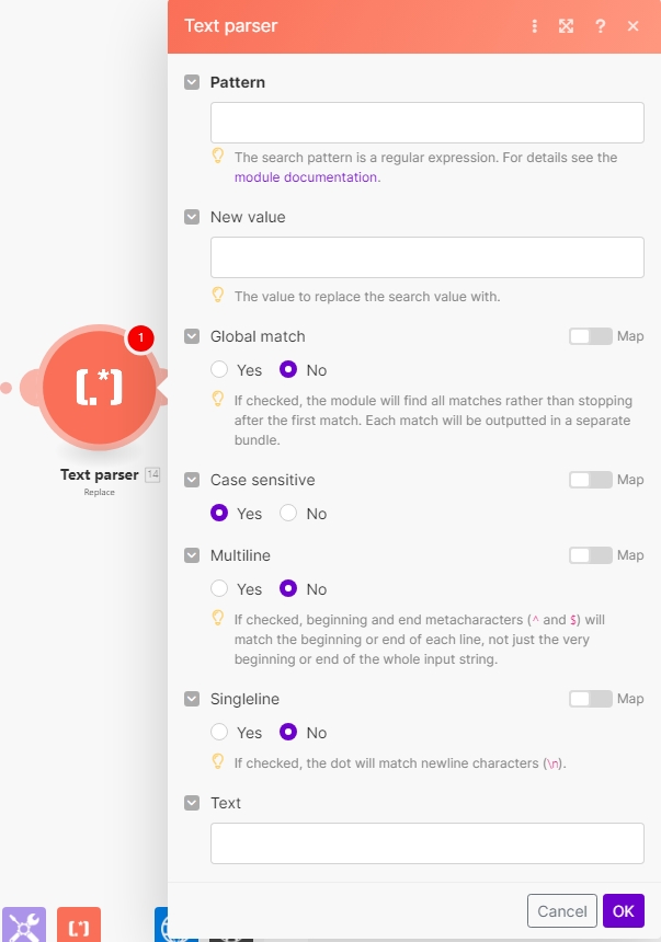 使用Make工具抓取文字資料時,刪除不需要的文字