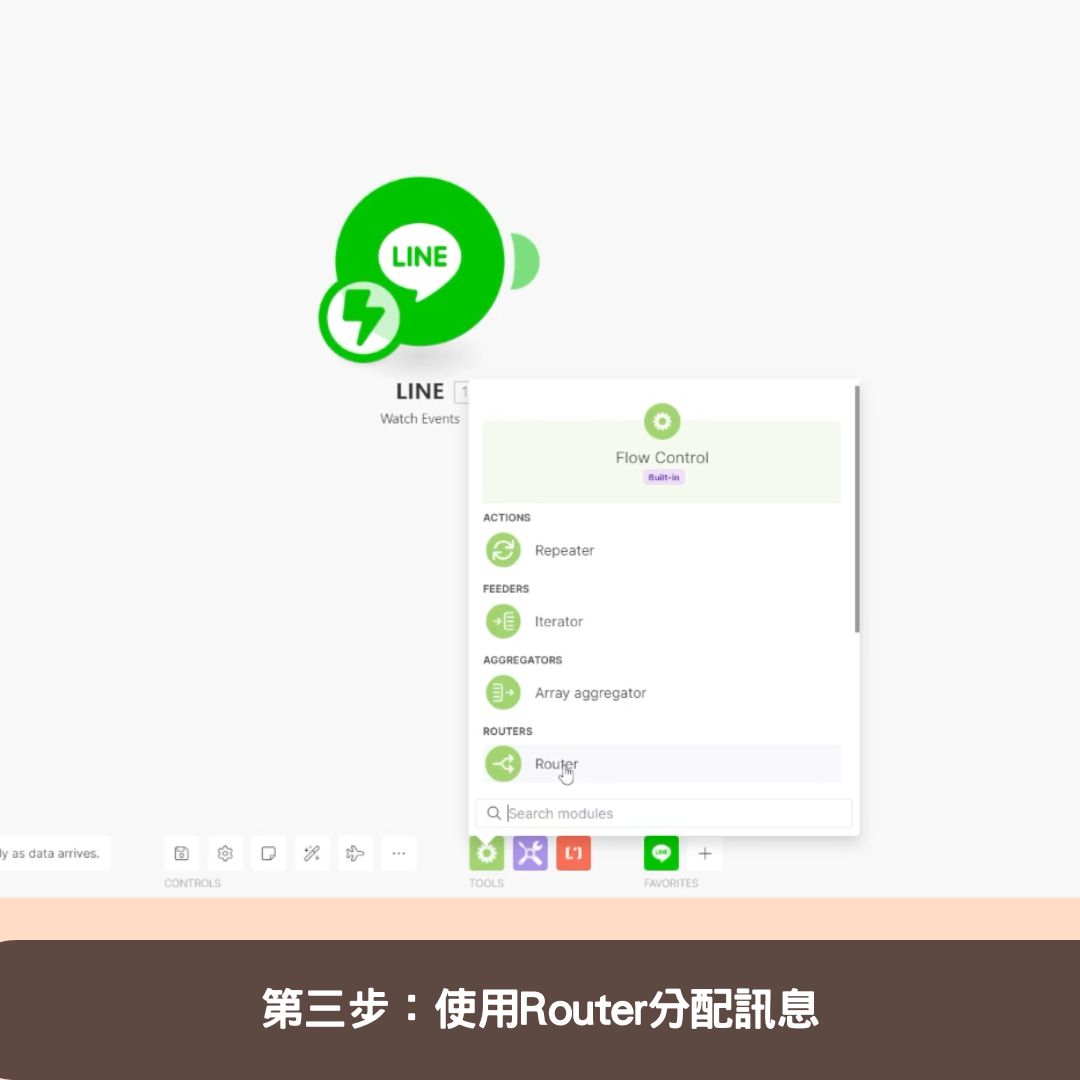 第三步:使用Router分配訊息