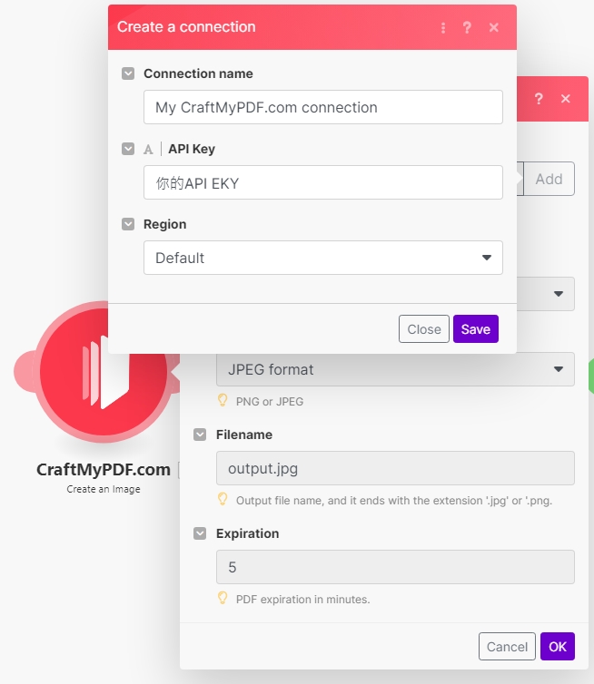 透過LINE小秘書,自動生成指定尺寸的圖片